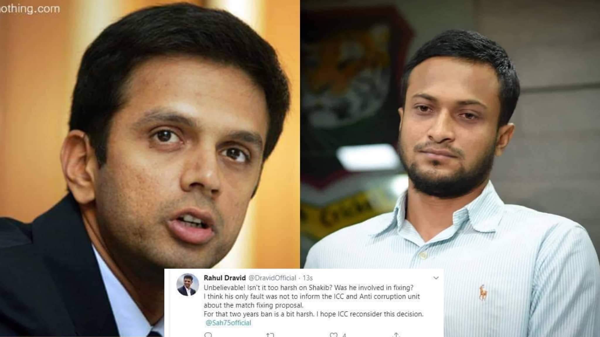 সাকিবের প্রতি অবিচার করা হয়েছে: রাহুল দ্রাবিড় সাকিবের প্রতি অবিচার করা হয়েছে: রাহুল দ্রাবিড়