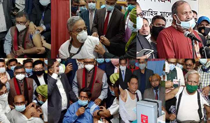 টিকা নিলেন রাষ্ট্রের গুরুত্বপূর্ণ ব্যক্তিরা টিকা নিলেন রাষ্ট্রের গুরুত্বপূর্ণ ব্যক্তিরা