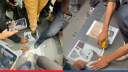ডাকসু সংগ্রহশালায় জিন্নাহ-গোলাম আযমের ছবি পদদলিত করে বিক্ষোভ