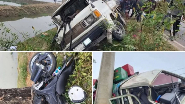পিকআপভ্যানের চাপায় দুই মোটরসাইকেল আরোহীর মৃত্যু 