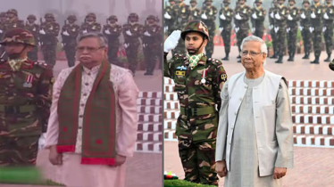 জাতীয় স্মৃতিসৌধে শহীদদের প্রতি রাষ্ট্রপতি ও প্রধান উপদেষ্টার শ্রদ্ধা