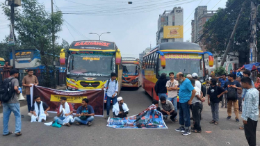 নতুন বাজারে সড়ক অবরোধ ইউআইইউ শিক্ষার্থীদের