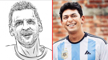 মেসির স্কেচ এঁকে প্রশংসায় ভাসছেন চঞ্চল চৌধুরী