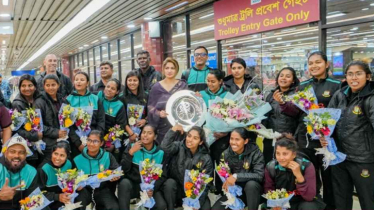 বিশ্বকাপ বাছাইপর্বে চ্যাম্পিয়ন হয়ে দেশে ফিরল বাংলাদেশ নারী দল