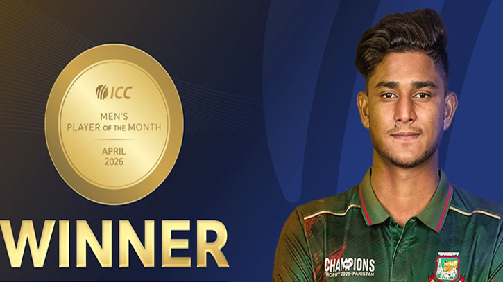 তিন ম্যাচের সিরিজে ৮ উইকেট, আইসিসির মাসসেরা নাহিদ রানা