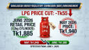 LPG cylinder price reduced by Tk55