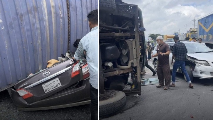 কুমিল্লায় কাভার্ডভ্যান চাপায় প্রাইভেটকারের ৪ যাত্রী নিহত