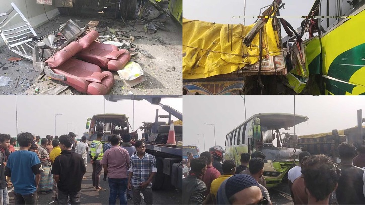 ঢাকা-ভাঙ্গা এক্সপ্রেসওয়েতে বাস-ট্রাক সংঘর্ষ, নিহত ৩