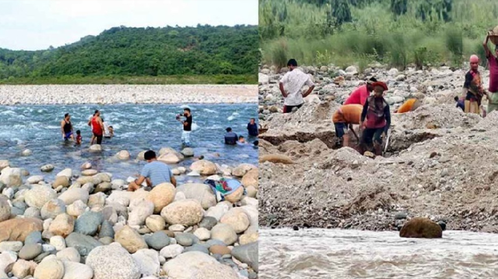 ভোলাগঞ্জ থেকে সাদাপাথর লুট, ৫ জন আটক