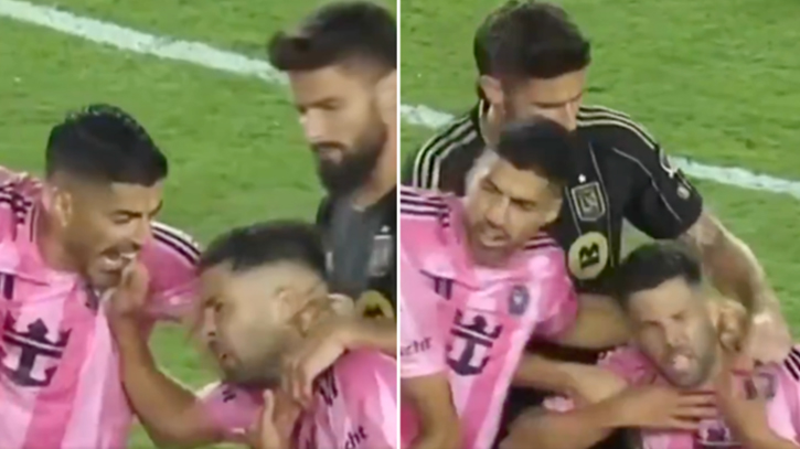 সতীর্থ আলবাকে কামড়ে দিলেন সুয়ারেজ 