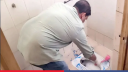 হাসপাতালের টয়লেট নিজ হাতে পরিষ্কার করলেন এমপি খোকন